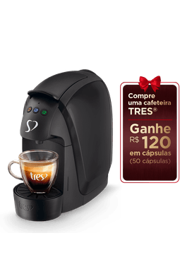 Cafeteira Espresso Luna Preta Automatica - TRES 3 Coracoes